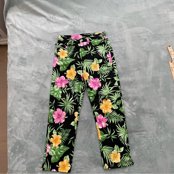 Lauren Ralph Lauren Pants Tropical Print Size Six Like New Vacation Style Comfy - Picture 6 of 11